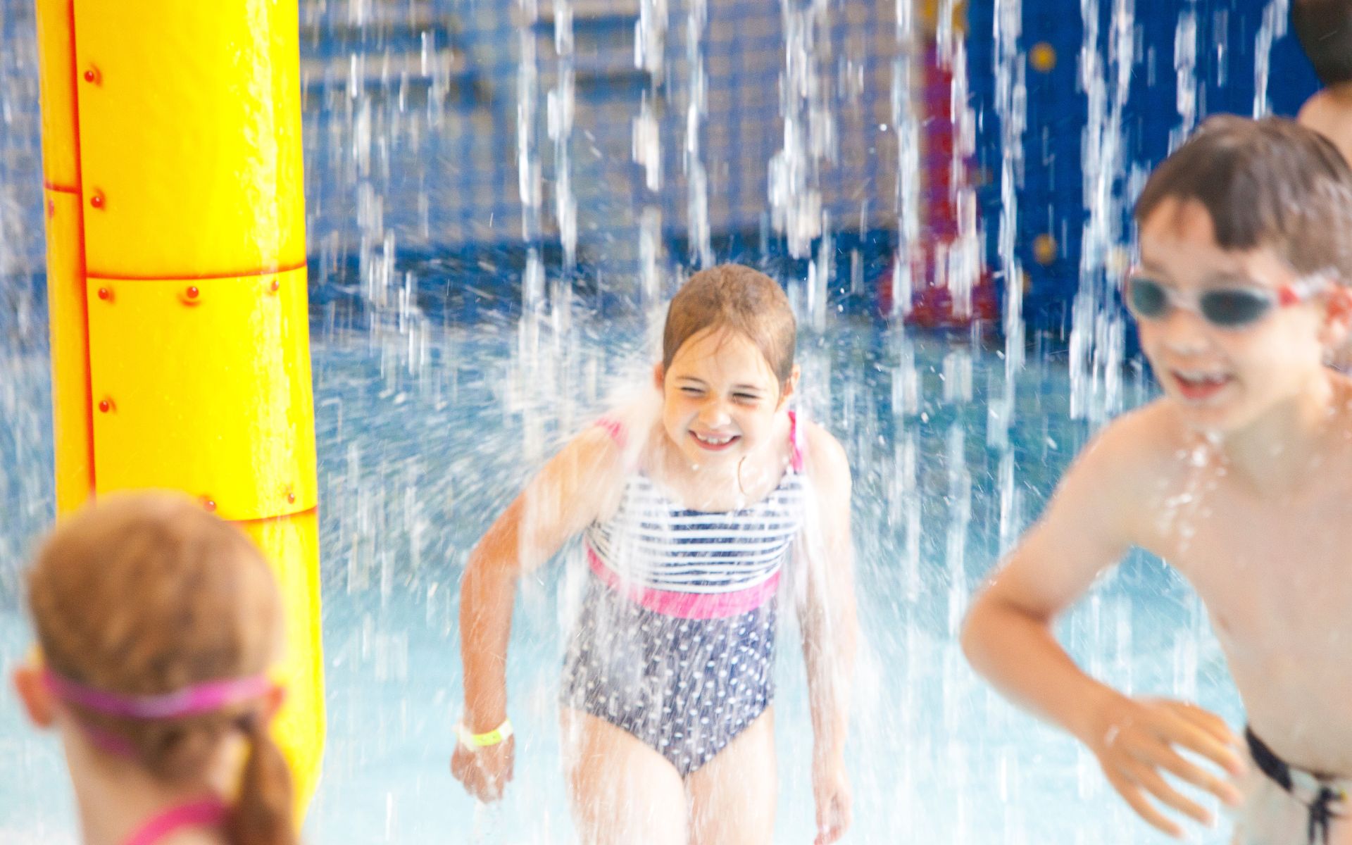 Splash Play Swimming Pool Children Playing